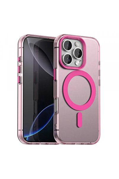 Apple Husa MagSafe pentru iPhone 16 Pro, Techsuit, CandyCase, Roz