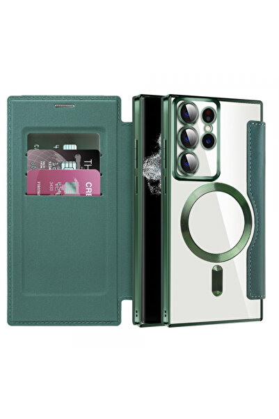 Samsung MagSafe Case for Galaxy S22 Ultra 5G S908, Techsuit, SmartMag Book, G...