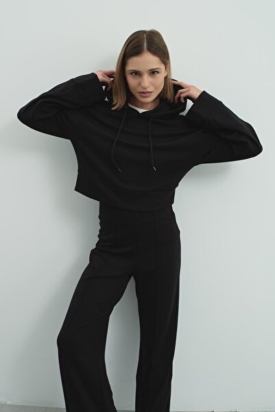 C&City Pure Touch Hooded Sweat Black