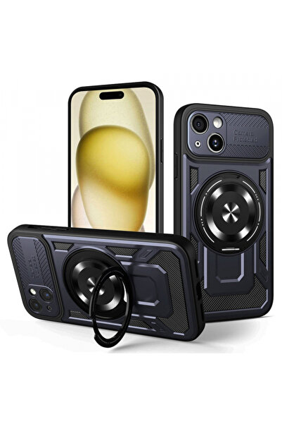 Apple iPhone 15 Plus Case, Techsuit, RuggedCam, Blue