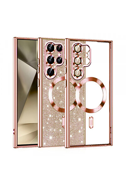 Samsung Husa MagSafe pentru Galaxy S22 Ultra 5G S908, Techsuit, Luxury Glitte...