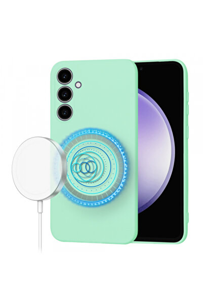 Samsung Husa MagSafe pentru Galaxy S23 FE S711, Techsuit, SoftFlex, Verde Des...