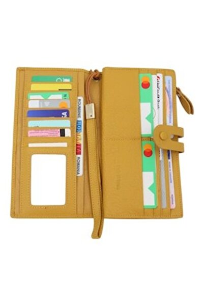 HASSION - Women's leather wallet A12, yellow