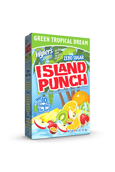 Wylers Light عصير وايلر خالي من السكر نكهة الفواكهة الاستوائية الخضراء