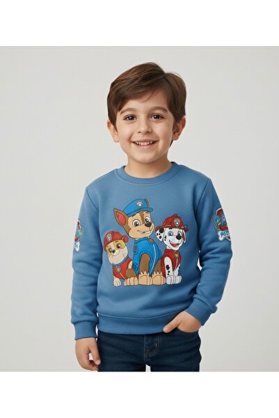 Murat Baby Çizgi film karakter baskılı şardonlu erkek çoçuk sweatshirt