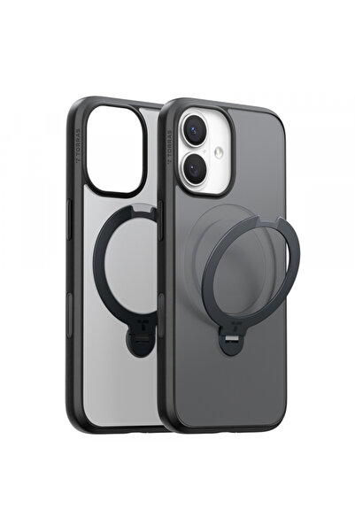 Apple Husa MagSafe pentru iPhone 17, Torras, Ostand Spin, Neagra