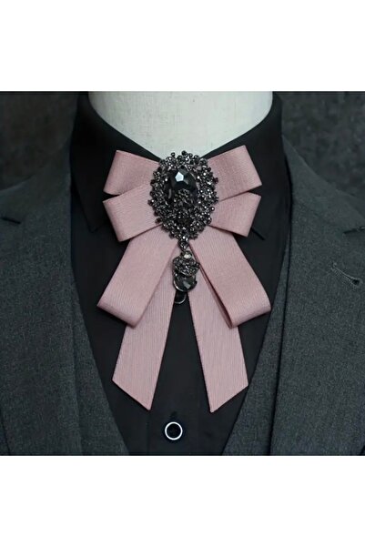 Accessories Hei Pembe Şık Zarif Papyon Şeklinde Taşlı Günlük Kullanım Kadın A...