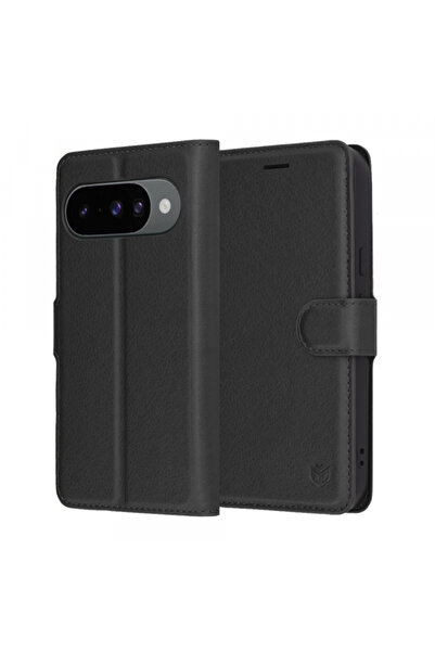 Google Husa pentru Pixel 10 Pro / 10, Techsuit, Leather Folio, Neagra