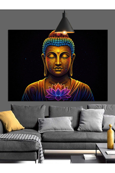 Artmeg Statuia lui Buddha Pânză decorativă a calmului - Tablou din lemn MDF