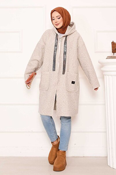 EBRUTESETTÜR Fermuarlı Kapüşonlu Buklet Kap