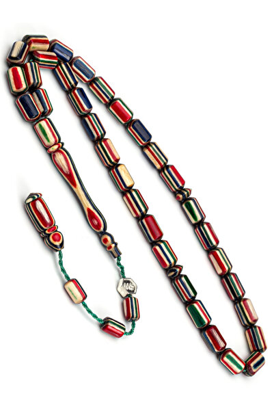 OTTOTESBİH Certified System Tassel 6X10Mm Capsule Cut Camphor Wood Prayer Beads