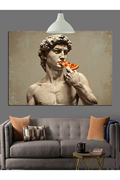Artmeg Statuie antică care ține o floare Pânză decorativă - Tablou din lemn MDF