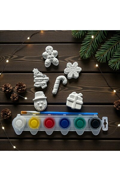 mika house Yılbaşı etkinlik yeniyıl etkinlik taş obje boyama hediye 4 set