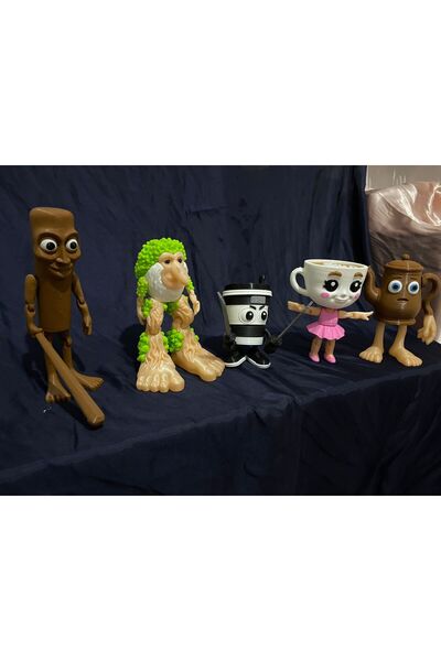 Eta3d Mega Boy Tung Sahur, Ta Sahur, Ballerina Cuppicino, Assassin, Brr Brr Patapim (Set of 5)