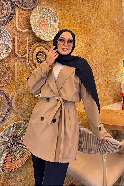 EBRUTESETTÜR Premium Trench Coat with Belted Epaulet Detail