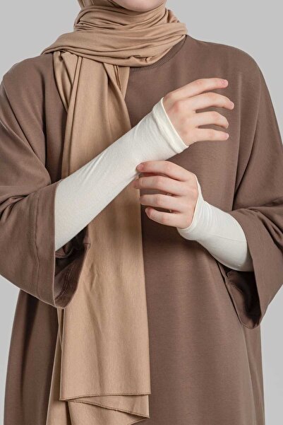 Lemaye Tesettür Parmaklı Kolluk - Taş