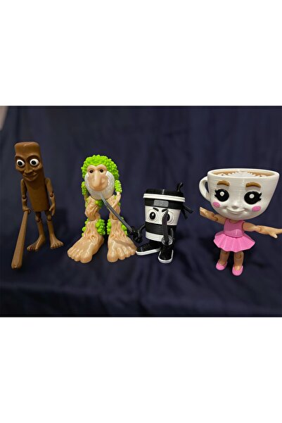 Eta3d Mega Boy Tung Tung Tung Sahur, Ballerina Cuppicino, Ballerina Assassino, Brr Brr Patapim (Set of 4)