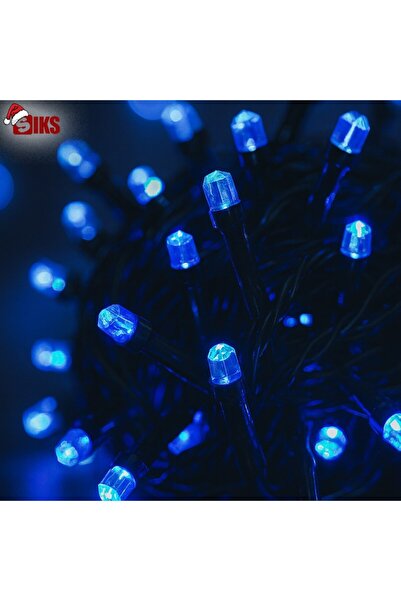 OEM Șir LED de Crăciun, 30 m, 300 LED-uri mari cu romburi, albastru, 8 moduri de iluminare, interconectabil