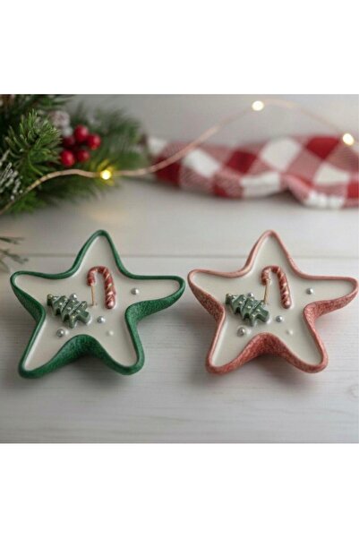 LAVİTAMUM 2'li Yılbaşı Temalı Deniz Yıldızı Dekoratif Kokulu Hediyelik Mum Soya Wax Vegan Mum