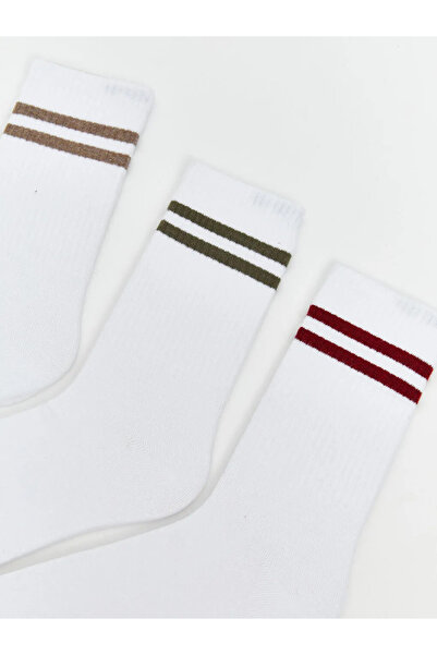 LC Waikiki Мъжки чорапи до глезена на райета, комплект от 5 броя