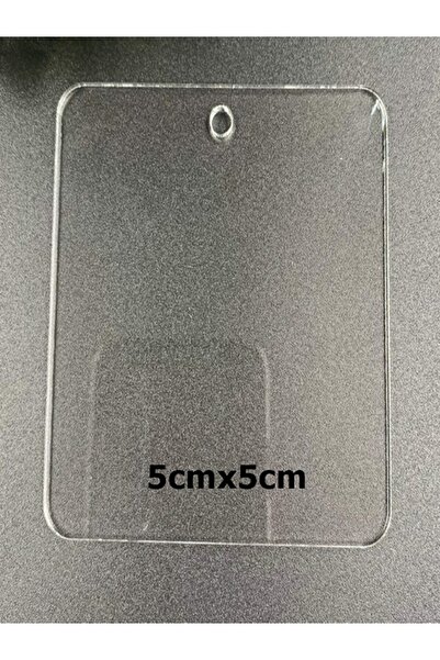 SeHa Design SeHa Pleksi Şeffaf BOŞ Anahtarlık Dekoratif KARE 5x5 Cm ( 10 ADET )