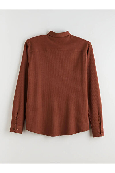 LC Waikiki Ανδρικό μακρυμάνικο πουκάμισο με λεπτή εφαρμογή