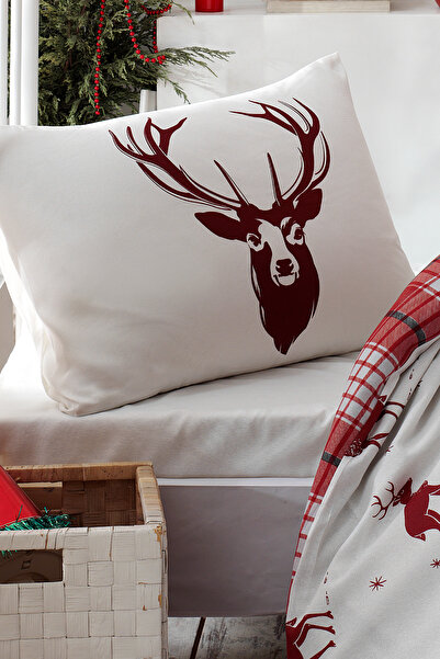 Comfort Craft Single Easy-Iron Duvet Cover Set Burgundy Deer