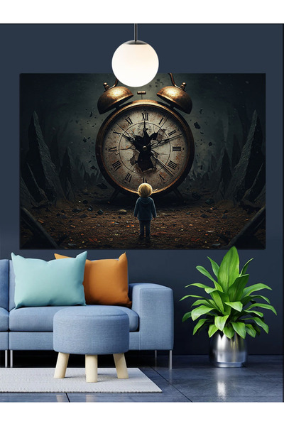 KanvasSepeti Ceas cu alarmă Adam Pictură în ulei de înaltă calitate texturat ...