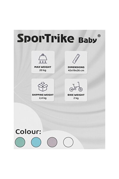 SporTrike Bicicleta fara pedale cu 4 roti din plastic - Verde