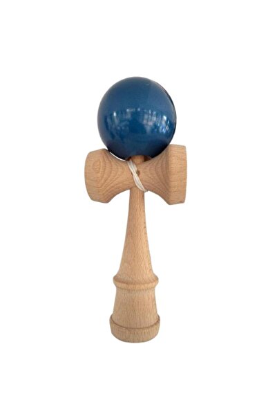 OEM Kendama bila albastru inchis sidefat,din Lemn, 18 cm, Copii si Adulti, 7 ...
