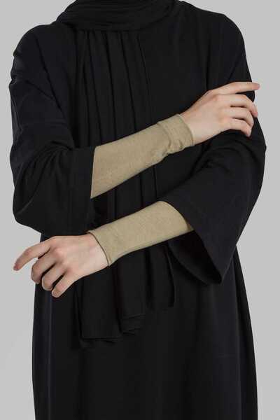 Lemaye Hijab Plain Sleeves - Khaki