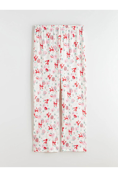 LC Waikiki Shirt Collar Christmas Themed Women's Pajamas Set