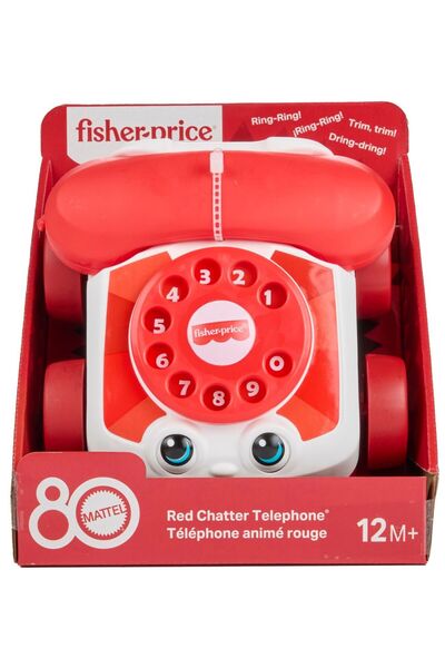 mattel Fisher interactive telephone red
