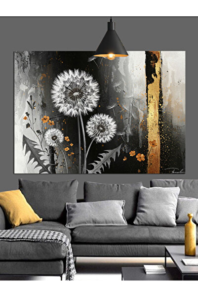 Artmeg Pânză decorativă cu flori de cicoare - Tablou din lemn MDF