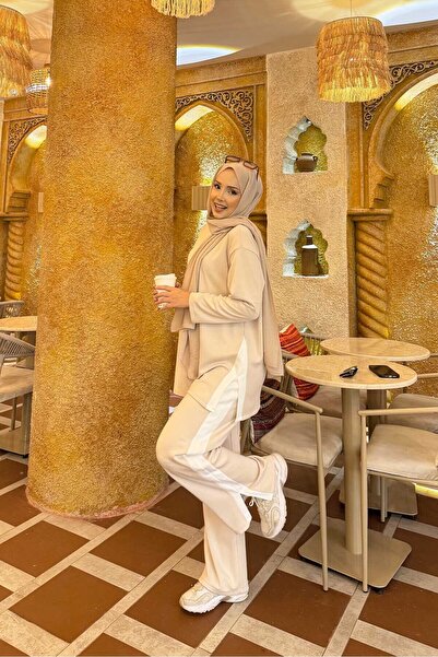 EBRUTESETTÜR White Striped Double Suit with Slit Detail