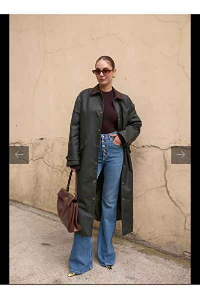 Bak'ap Premium Trend Wind Waterproof Velvet Collar Trench Coat