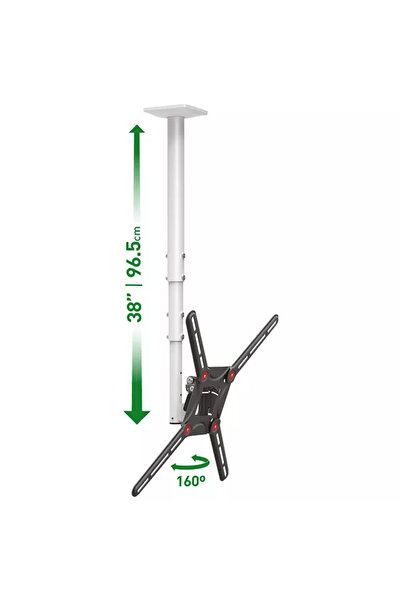 Barkan 3500.W Suport TV de tavan 29-65 inch VESA 400x400 40 kg Alb