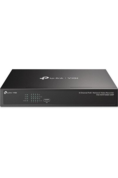 TP-LINK Nvr Poe Vigi 8 κανάλια 1008H-8Mp; 113W, 8 Mp, 1 διεπαφή Sata, μέγιστο 10Tb, H.265+; Onvif, Etecè