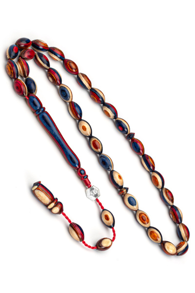 OTTOTESBİH Certified System Tassel 6X10Mm Barley Cut Camphor Wood Prayer Beads