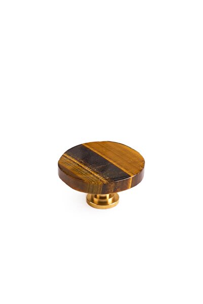 Onuvio Crystal and Semi-Precious Stone Knob Furniture Handle XL Size, Model M10 - Brown