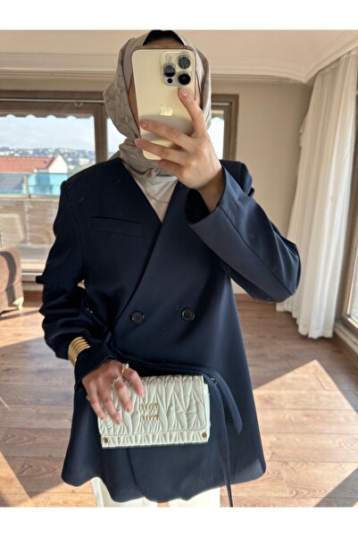 Saay Laciver Blazert Ceket Çift Düğmeli