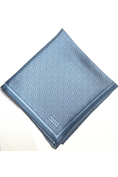 Vakko Μεταξωτό μαντήλι Tivil Monogram 41408-Μπλε