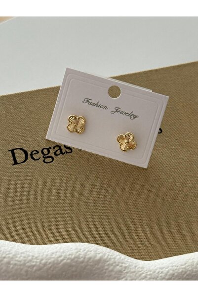 Finery by Nerrs Laser Cut Clover Earrings Gold