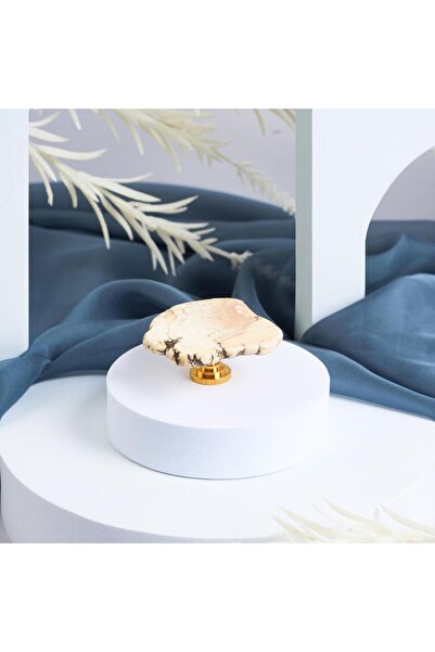 Onuvio Crystal and Semi-Precious Stone Knob Furniture Handle XL Size, Model M10 - Pearl White