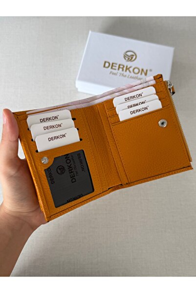 DERKON Yuhan Model Genuine Leather Wallet with Small Plenty of Card Slots That Can Fit in Any Bag