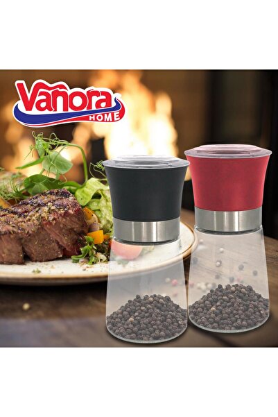 vanora Set of 2 Vanora salt/pepper mills, 13.5 cm, red/black