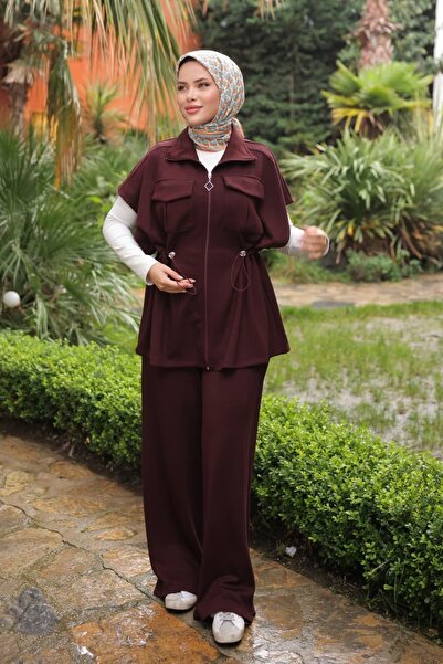 Asya Karen Retro Yelekli Takım