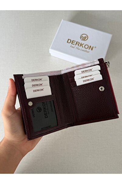 DERKON Yuhan Model Genuine Leather Wallet with Small Plenty of Card Slots That Can Fit in Any Bag