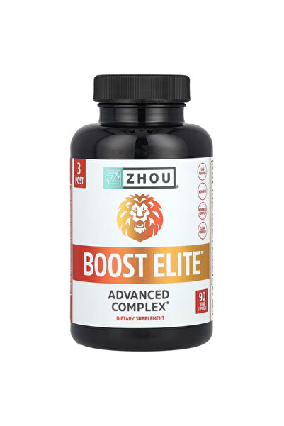 Zhou Nutrition Boost Elite, Energy Muscle Support Pills for Men with Tribulus, Fenugreek, Ginseng, and Maca 90 Caps