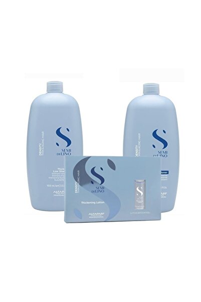Alfaparf Milano Σετ Alfaparf Semi di Lino Density Thickening, Σαμπουάν 1000 ml + Conditioner, 1000ml + Λοσιόν, 6x13ml